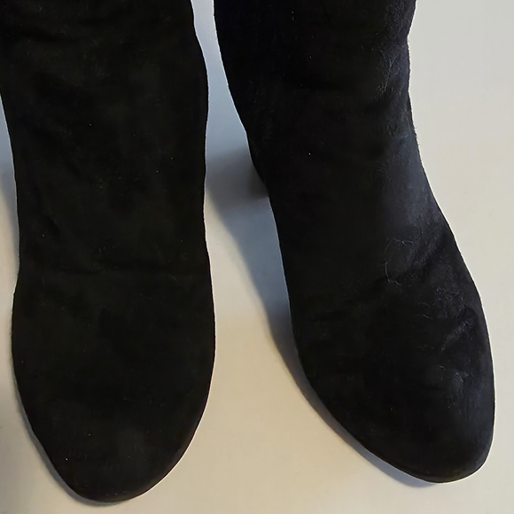 Elegant 100% Suede Black Over-the-Knee Women's Boots EU 7 - Picture 3 of 10